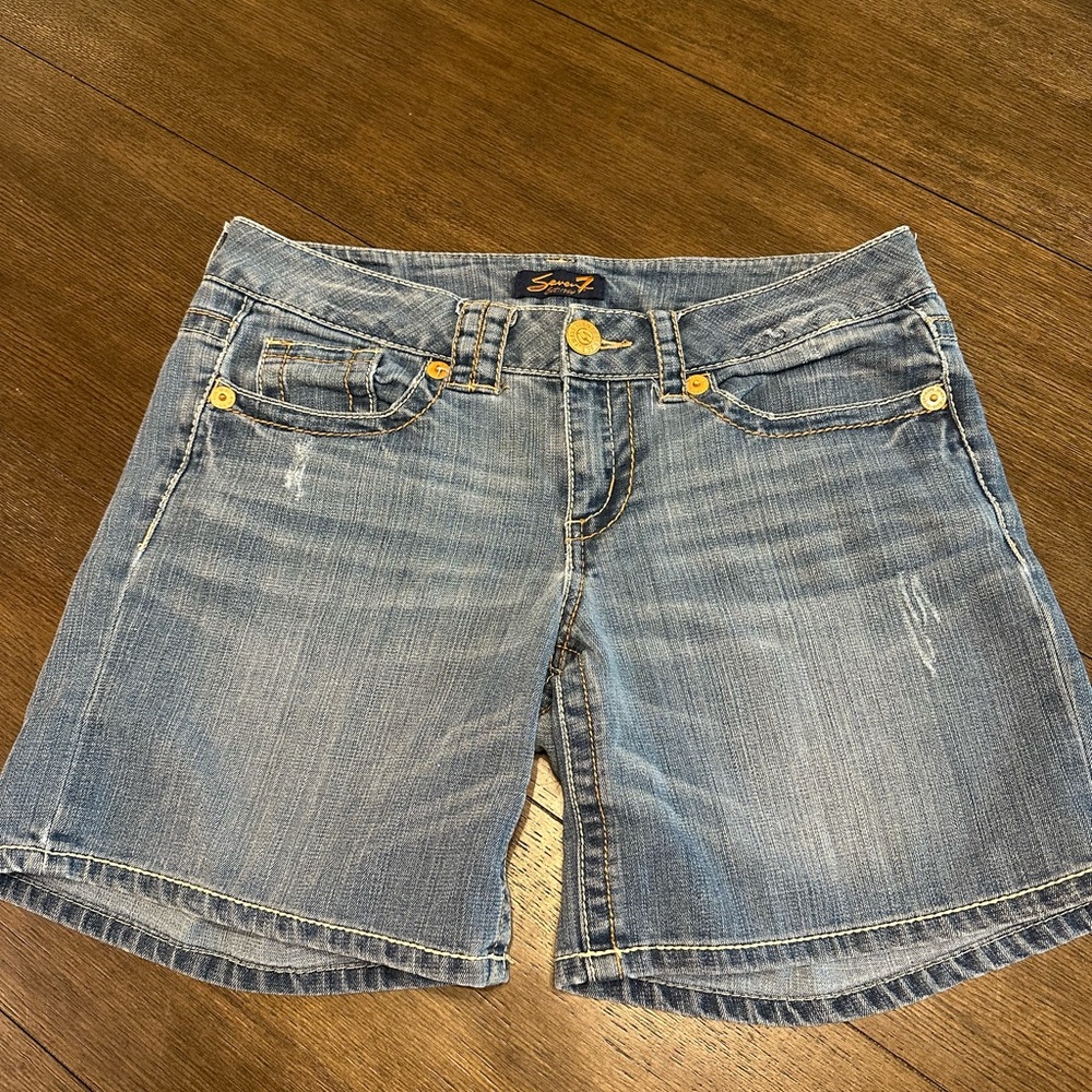 Seven7 Blue Denim Jean Shorts